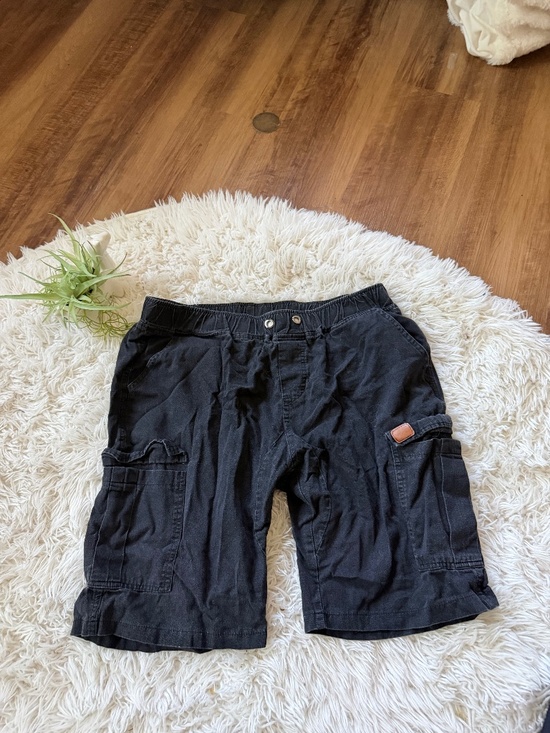 Other - Versatile black Men's Black Cargo stretchy Shorts with Multiple Utility Pockets